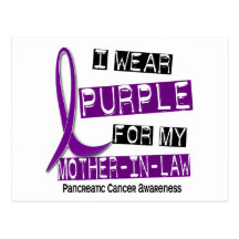 Pancreatic Cancer I WEAR PURPLE 37 Mother-In-Law Post Cards