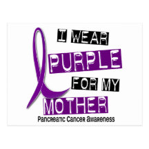 Pancreatic Cancer I WEAR PURPLE 37 Mother Postcards