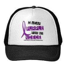 Pancreatic Cancer I WEAR PURPLE 37 Niece Hat