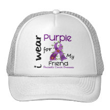 Pancreatic Cancer I Wear Purple For My Friend 43 Mesh Hat