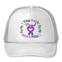 Pancreatic Cancer I Wear Purple For My Friend Hats