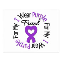 Pancreatic Cancer I Wear Purple For My Friend Post Cards