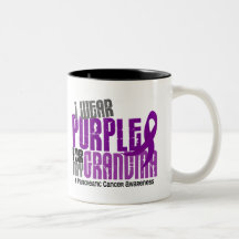 Pancreatic Cancer I Wear Purple For My Grandma 6.2 Coffee Mugs