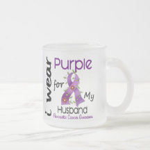 Pancreatic Cancer I Wear Purple For My Husband 43 Coffee Mug