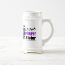 Pancreatic Cancer I Wear Purple For My Sister Mugs