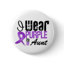 Pancreatic Cancer I Wear Purple Ribbon AUNT buttons