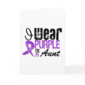 Pancreatic Cancer I Wear Purple Ribbon AUNT cards