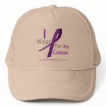 Pancreatic Cancer I Wear Purple Ribbon Cousin hats