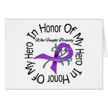 Pancreatic Cancer In Honour Of My Hero Greeting Card
