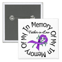 Pancreatic Cancer In Memory of My Father-in-Law Buttons