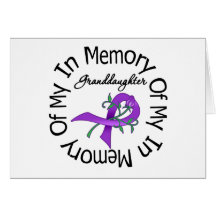 Pancreatic Cancer In Memory of My Granddaughter Cards