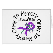 Pancreatic Cancer In Memory of My Loved One Greeting Cards