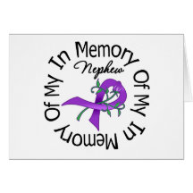 Pancreatic Cancer In Memory of My Nephew Greeting Card