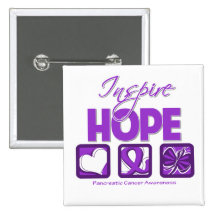 Pancreatic Cancer Inspire Hope Buttons
