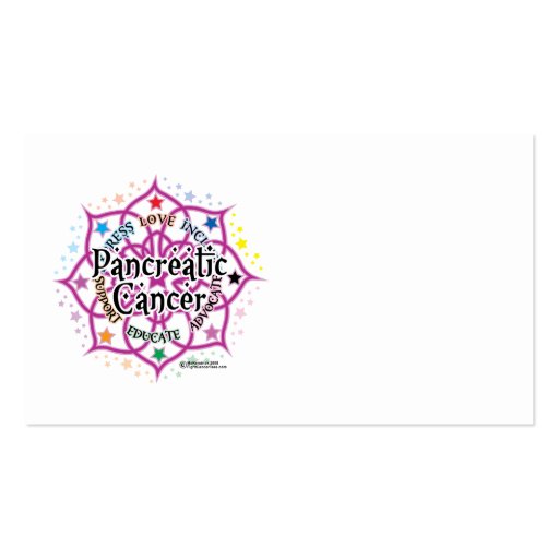 Pancreatic Cancer Lotus Business Card Template