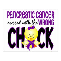 Pancreatic Cancer Messed With The Wrong Chick Postcard