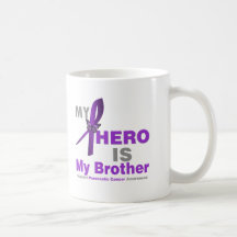 Pancreatic Cancer My Hero is My Brother Coffee Mug