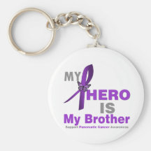 Pancreatic Cancer My Hero is My Brother Keychains