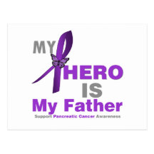 Pancreatic Cancer My Hero is My Father Post Card