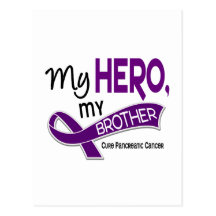 Pancreatic Cancer MY HERO MY BROTHER 42 Post Card