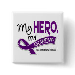 Pancreatic Cancer MY HERO MY GRANDPA 42 buttons