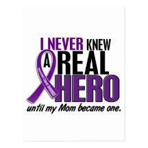 Pancreatic Cancer NEVER KNEW A HERO 2 Mum Post Card