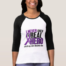 Pancreatic Cancer NEVER KNEW A HERO 2 Son T Shirt