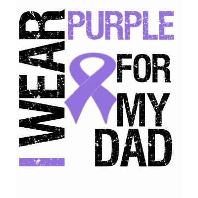 Pancreatic Cancer Purple Ribbon (Dad) Tshirt by giftsforawareness