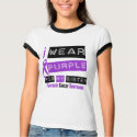 Pancreatic Cancer Purple Ribbon For My Sister t-shirts