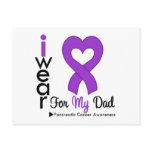 Pancreatic Cancer Purple Ribbon Support Dad postcards
