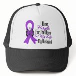 Pancreatic Cancer Ribbon My Hero My Husband hats