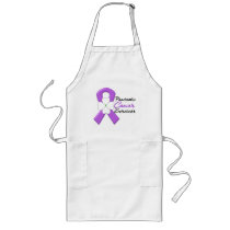 Pancreatic Cancer Survivor Flower Ribbon Apron