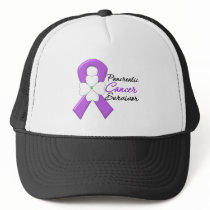 Pancreatic Cancer Survivor Flower Ribbon Hat