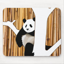 Panda And Bamboo Mouse Pad