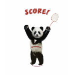 Panda Badminton Score t-shirts