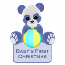 Panda Bear Baby's First Christmas Ornament