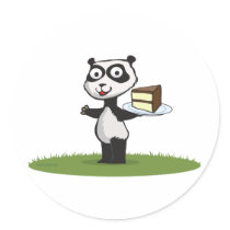 Panda Bear Cake Sticker