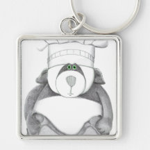 Panda Bear Chef Picture Keychain