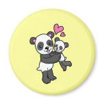 Panda Bear hugging baby bear