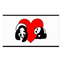 Panda Bear Love Business Card