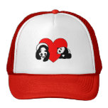 Panda Bear Love Mesh Hats