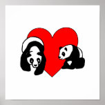 Panda Bear Love Poster