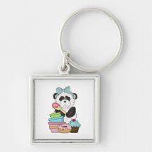 Panda Bear Sweet Treats Keychain