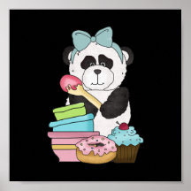 Panda Bear Sweet Treats Print