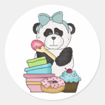 Panda Bear Sweet Treats Sticker