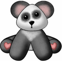 Panda Bear Teddy Bear Wall Sculpture Cut Outs