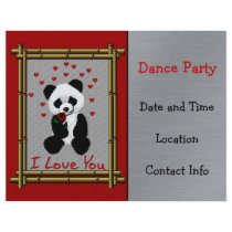 Panda Bear Valentine Personalized Flyer