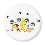 Panda Bear Wedding Cute Rings birds Magnet by Rupydetequila Panda Bear Wedding Cute Rings birds Magnet