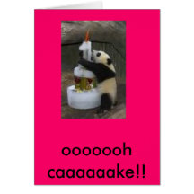 panda birthday greeting card