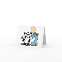 Panda Boy First Birthday Invitations Cards
